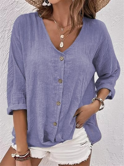 Elena™ | Stylish & Comfortable V-Neck Top