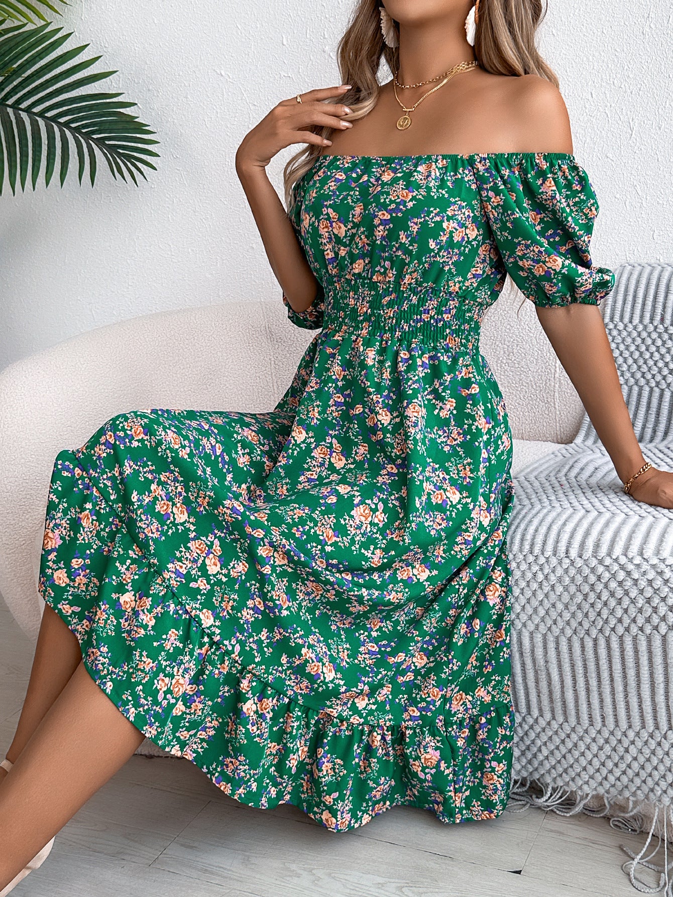 Elena™ | Floral Summer Dress with Playful Ruffles