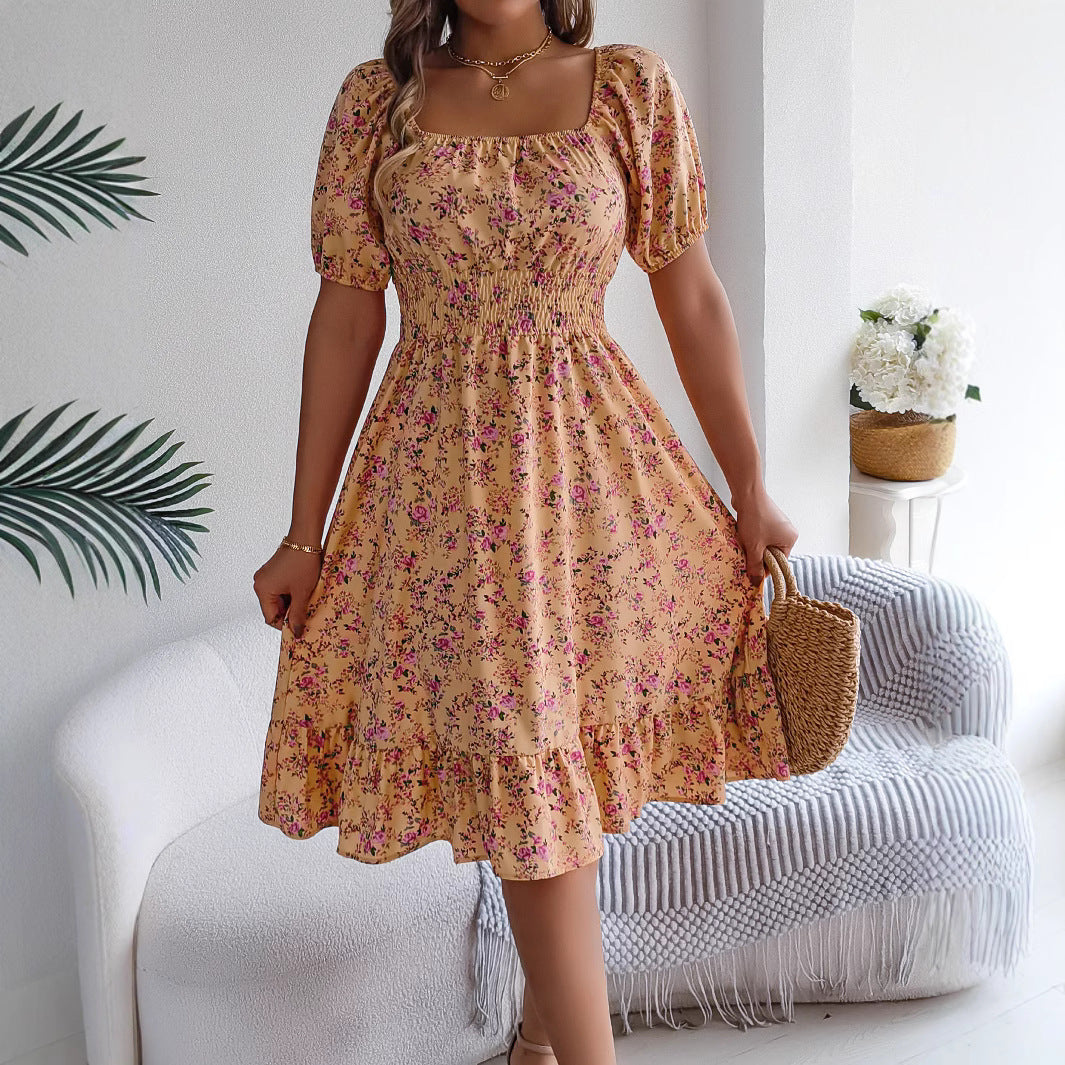 Elena™ | Floral Summer Dress with Playful Ruffles